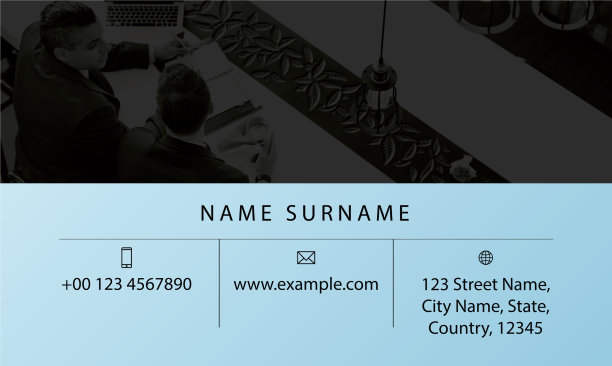 可编辑的名片模板在现代设计图片下载