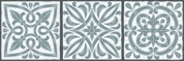 葡萄牙阿祖莱霍瓷砖图案图片下载