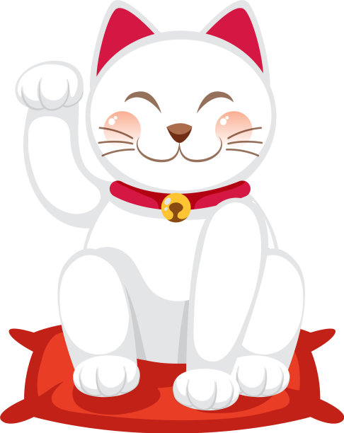日本幸运猫maneki neko卡通人物图片下载
