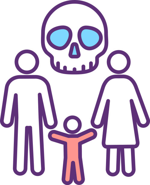 家庭威胁RGB彩色图标图片下载