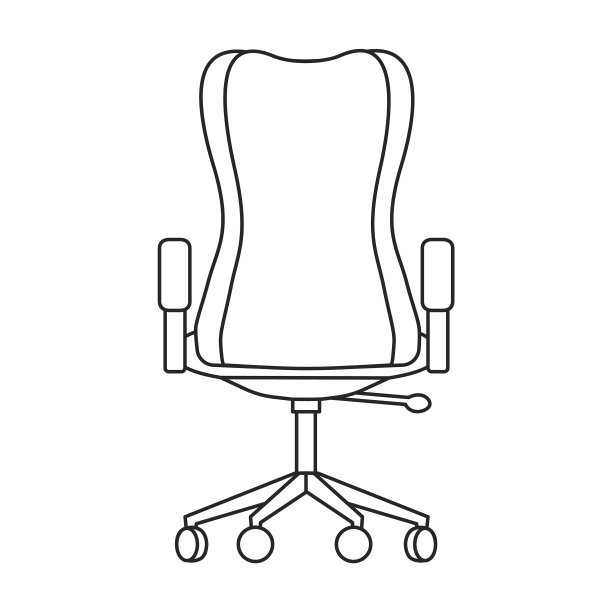 办公椅图标轮廓图标图片下载
