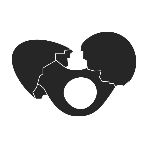 破蛋图标黑色图标孤立图片下载