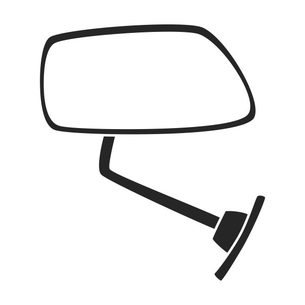 侧镜图标黑色图标孤立图片下载