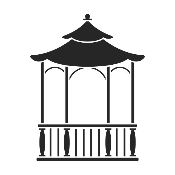 木制凉亭花架iconblack图片下载