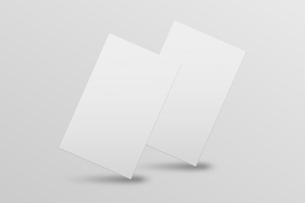 白色背景下空白名片的特写镜头图片下载