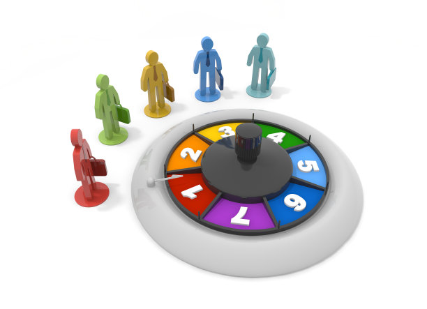 商人和轮盘赌。游戏和工作。把职业发展竞赛留给轮盘赌吧。图片下载