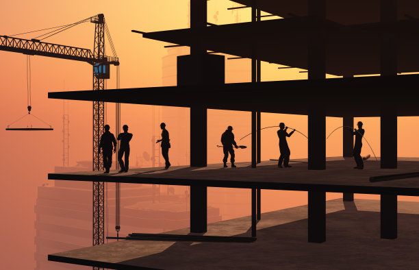 工人的剪影图片下载