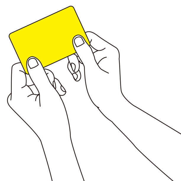 线条画的两只手收到一张卡片图片下载