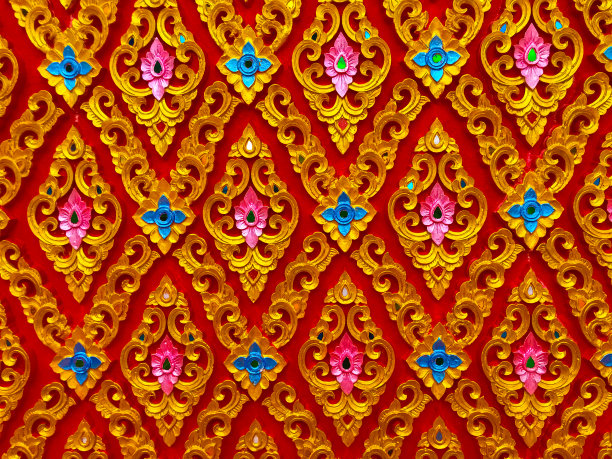 泰国清迈寺庙的图案图片下载