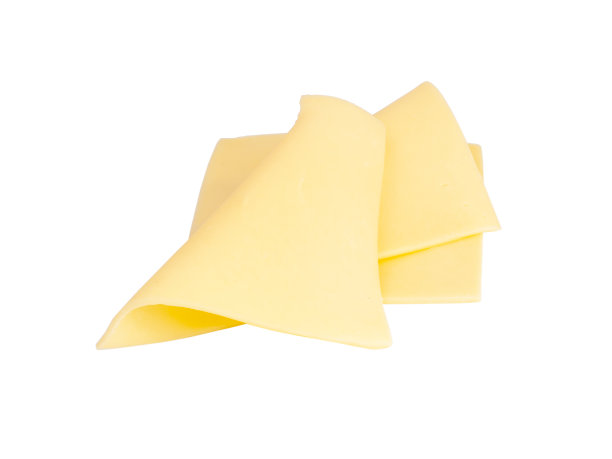 美味的奶酪片开胃隔离在白色图片下载