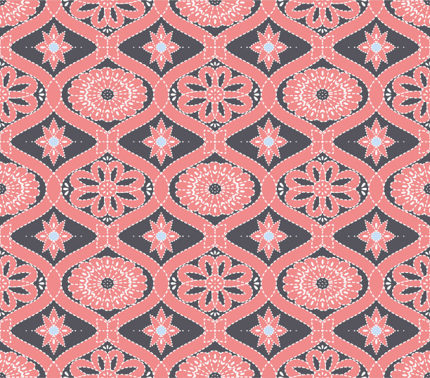 日本卷曲之字形花矢量无缝模式图片下载