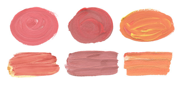 一套手绘油漆涂抹艺术横幅图片下载