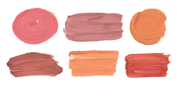 一套手绘油漆涂抹艺术横幅图片下载