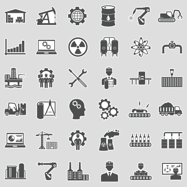 行业图标。贴纸设计。矢量插图。图片下载