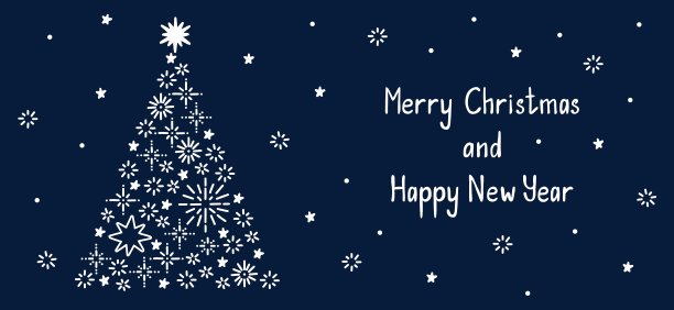 雪花和星星圣诞树形状手绘涂鸦背景图片下载