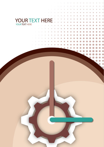 创意时钟与箭头为您的设计。工作时间的象征。向量图片下载