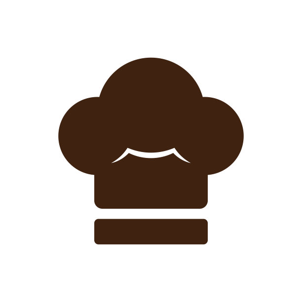 厨师的帽子剪影。白色背景上的厨师帽图标图片下载