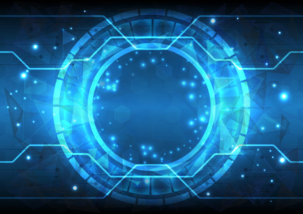 未来科幻发光HUD圆圈元素。摘要高科技背景。全息粒子平视显示界面。计算机工程师和数据科学的三维虚拟现实技术图片下载