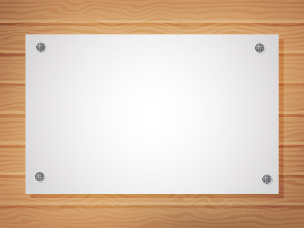 木制背景上的白色空白纸图片下载