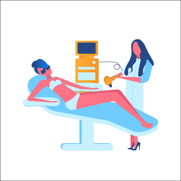 扁平现代激光脱毛美容图片下载