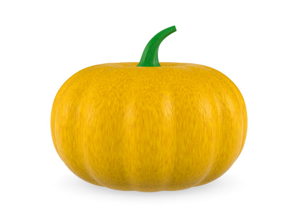 白色背景上的南瓜。孤立的3 d演示图片下载