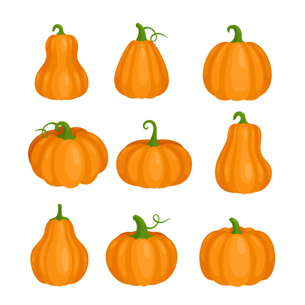 南瓜套装万圣节派对橙色可爱图片下载
