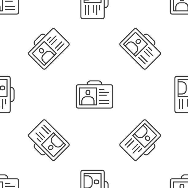 灰线标识牌图标隔离无缝图案上的白色背景。它可以用于展示，公司的身份，广告。向量图片下载