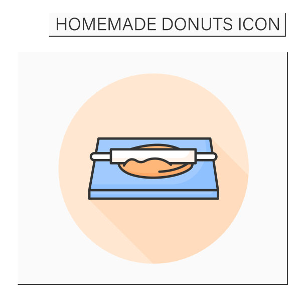 面团滚动彩色图标图片下载
