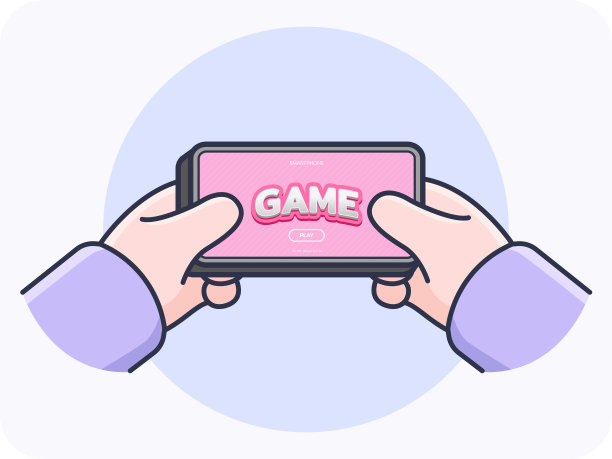 手势在智能手机上玩游戏，表情符号，矢量设计，图标，平面设计和孤立。图片下载