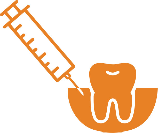 牙齿缺损治疗牙齿图标橙色图片下载