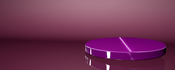 3D图像，粉红色和紫色的讲台背景为产品演示。模型,几何平台。图片下载