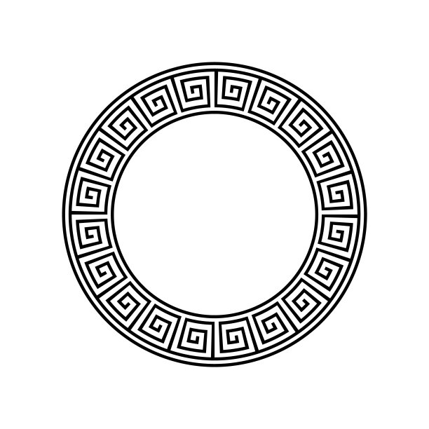 古老的抽象的装饰。阿兹特克模式。装饰圆形框架。图片下载