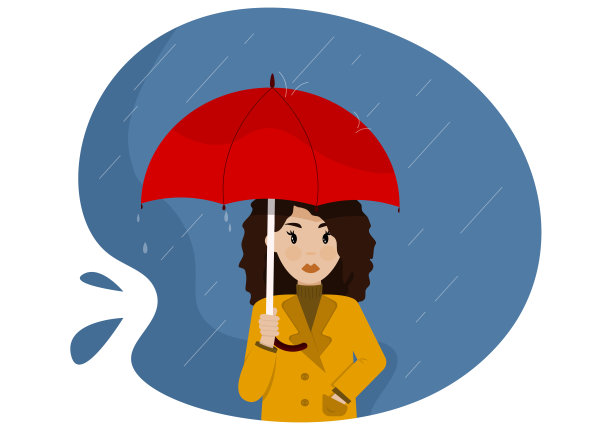 拿伞的女孩图片下载