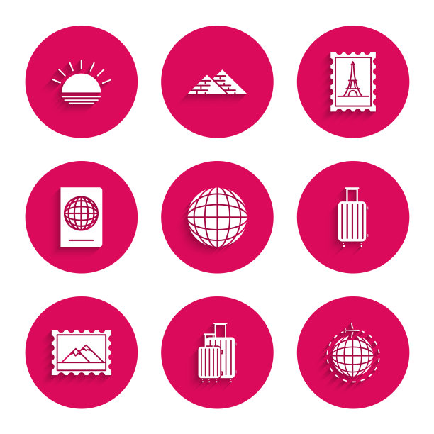 为环球旅行设置地球仪手提箱图片下载