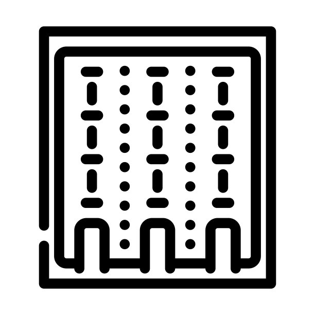 游泳池线图标矢量插图图片下载