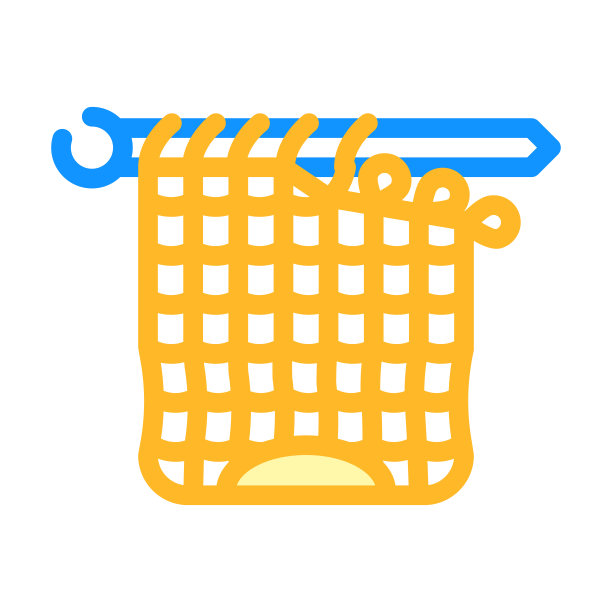 编织艺术品爱好颜色图标矢量插图图片下载