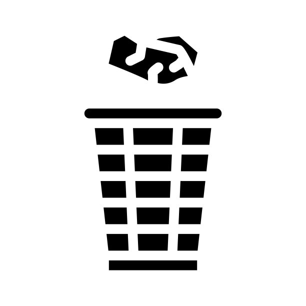 乱扔垃圾标志矢量图图片下载