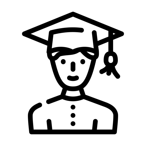 书房雄线图标矢量插图图片下载