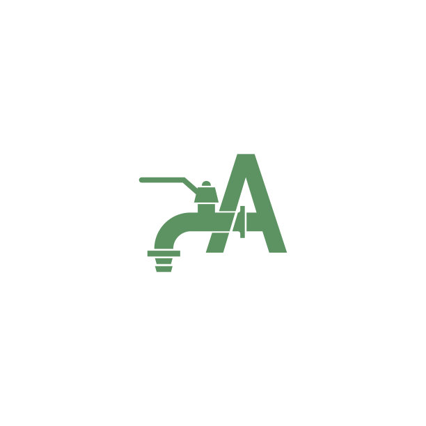 带有字母A的水龙头图标Logo设计图片下载