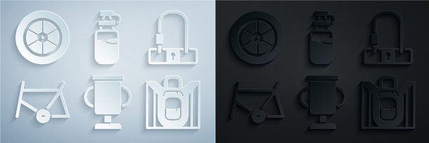 设有自行车车锁架的奖杯图片下载