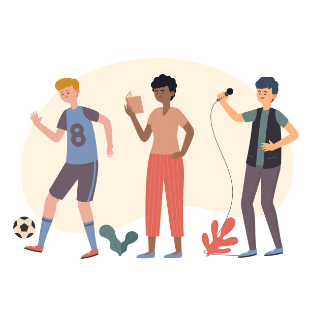 手绘平的人放松图片下载