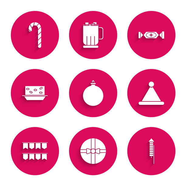 设置圣诞球礼盒烟花火箭图片下载