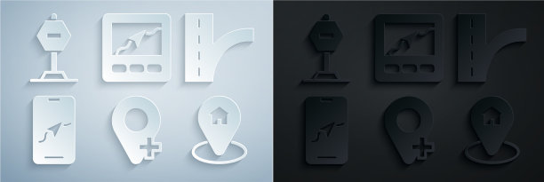 设置位置道路交通标志城市地图图片下载