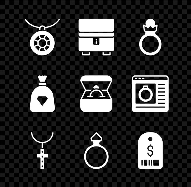 在项链首饰盒钻石上设置吊坠图片下载