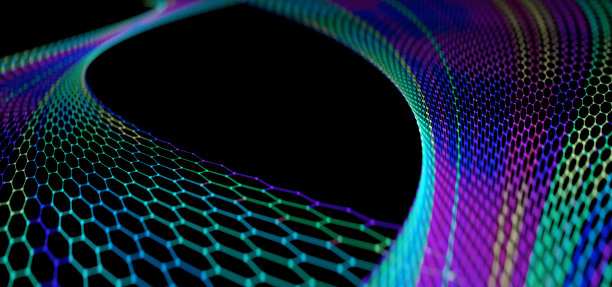 石墨烯的原子结构，二维超导体石墨烯的纳米结构图片下载