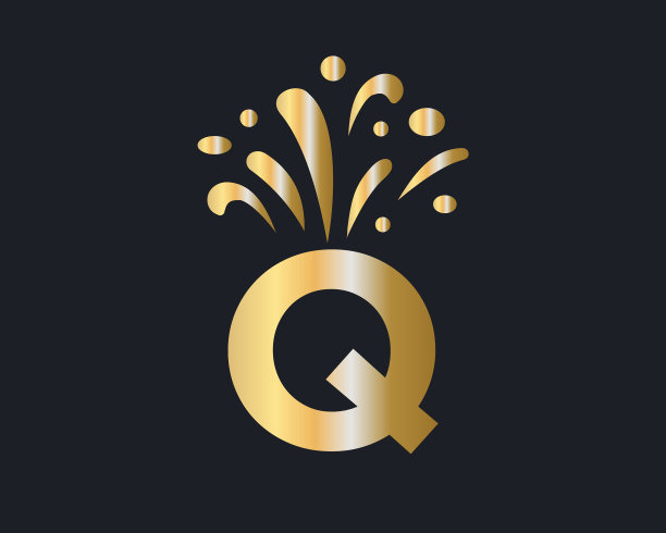 优雅q标志奢华和庆典概念图片下载