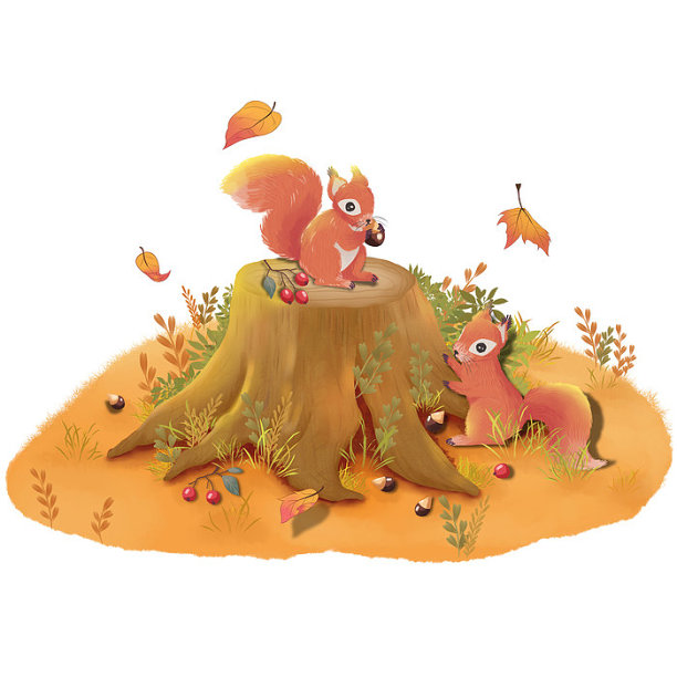 秋天可爱小动物图片下载