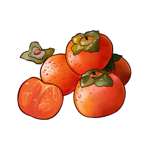 秋天的柿子素材图片