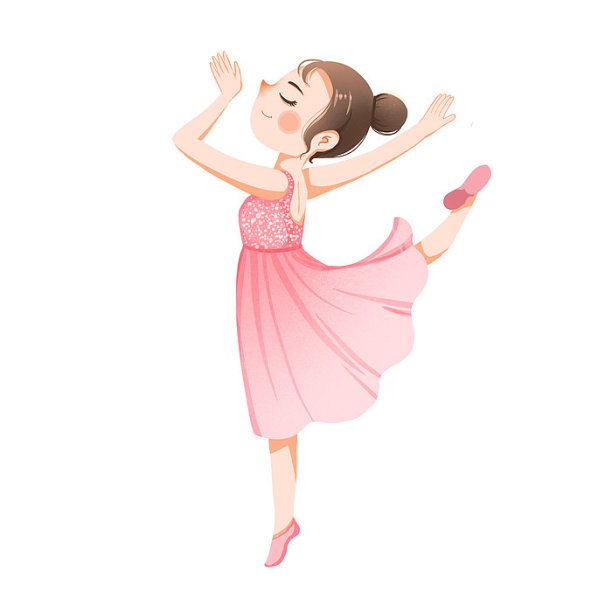 卡通舞蹈跳舞的女孩图片下载
