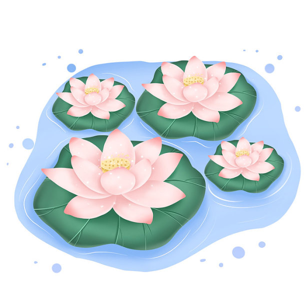 唯美荷花灯元素素材图片